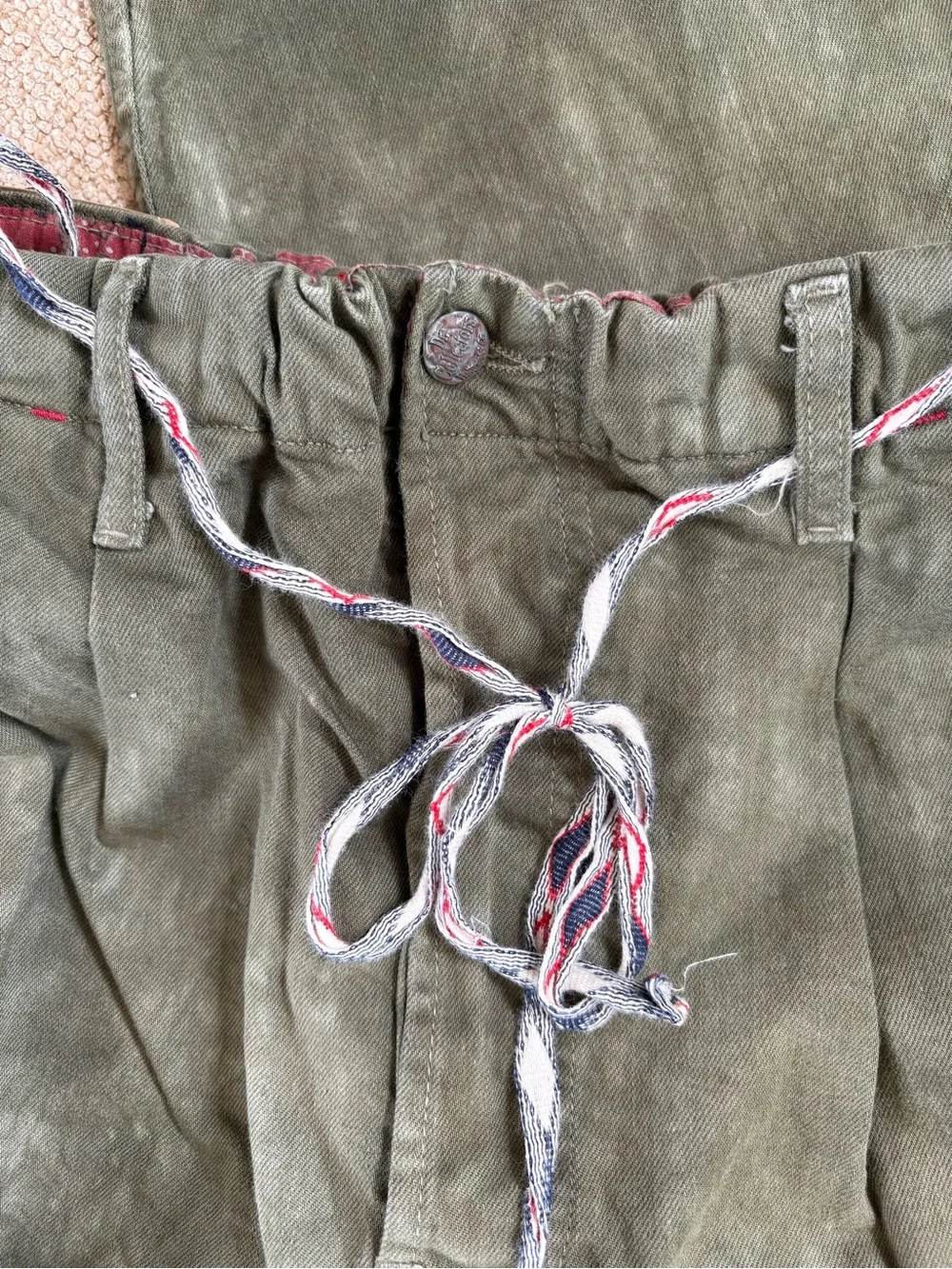 Dr. Collectors Relaxed Tie-Dye Chinos in Olive Brown